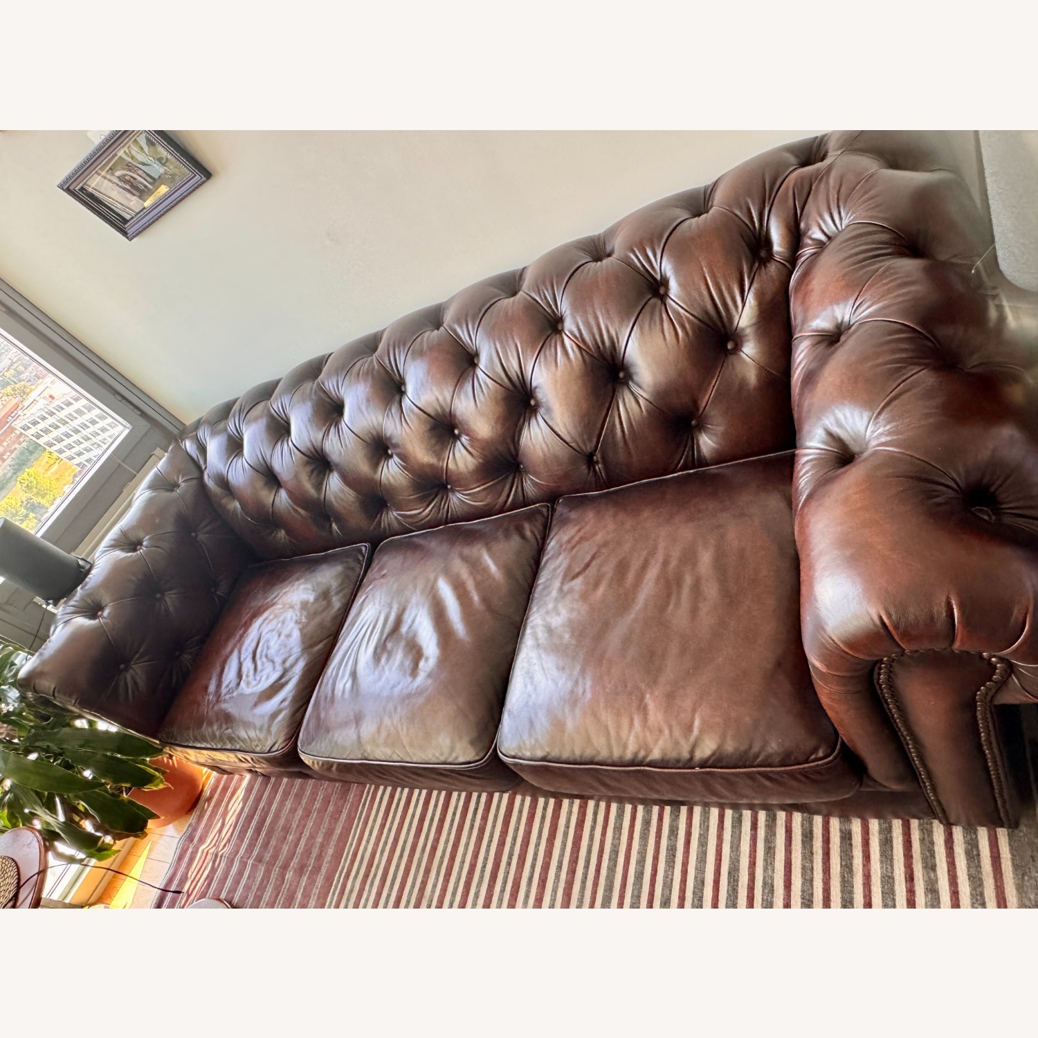 Raymour & Flanigan Hutchinson Genuine Leather Sofa - image-2