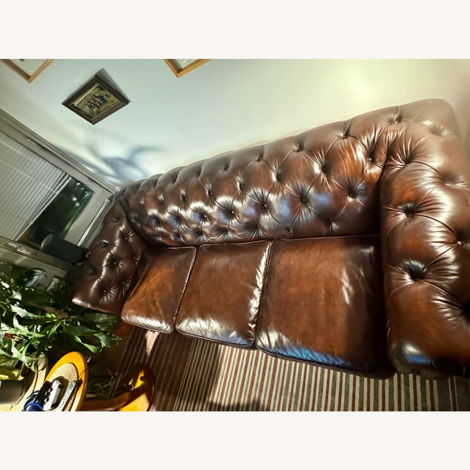 Raymour & Flanigan Hutchinson Genuine Leather Sofa - image-4