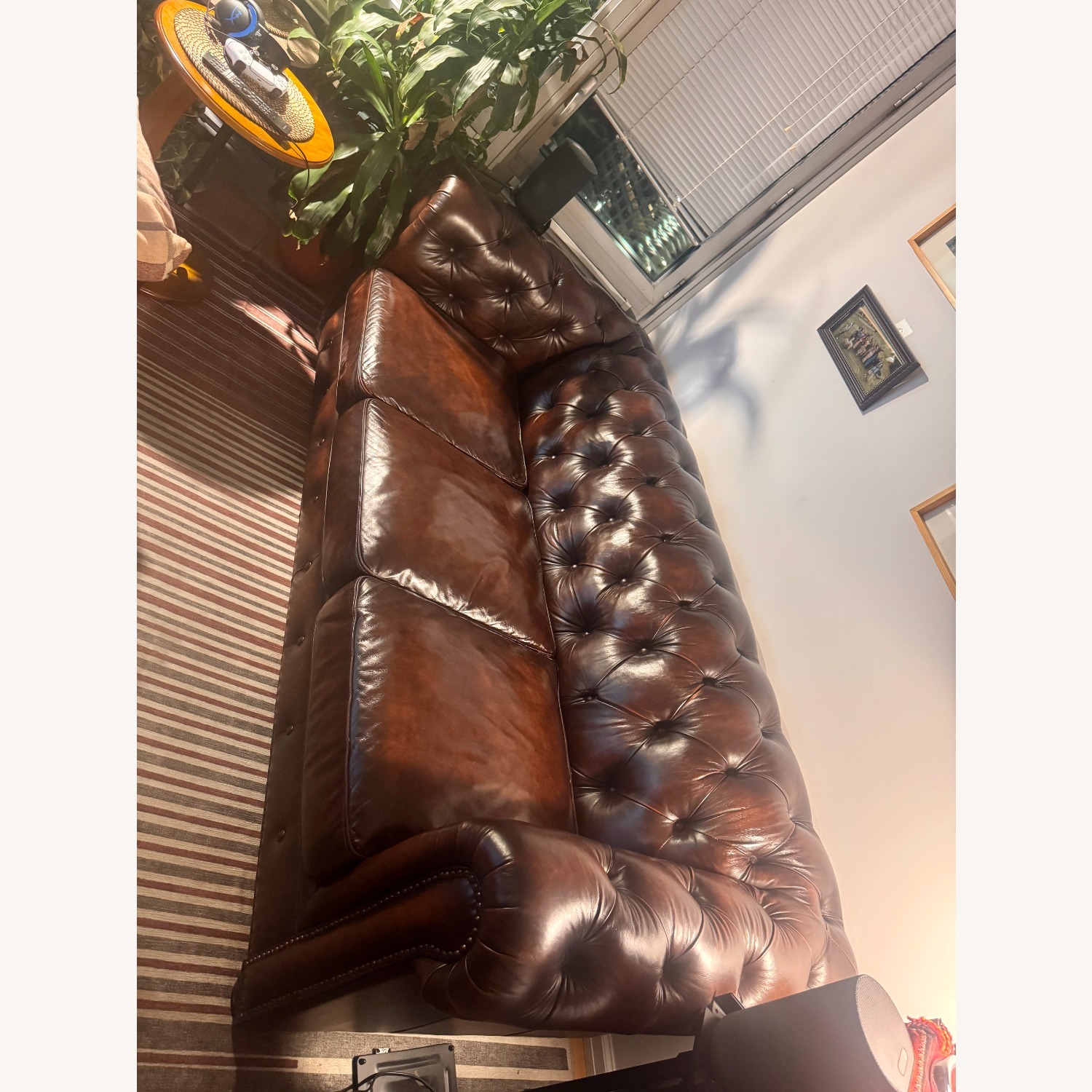 Raymour & Flanigan Hutchinson Genuine Leather Sofa - image-3