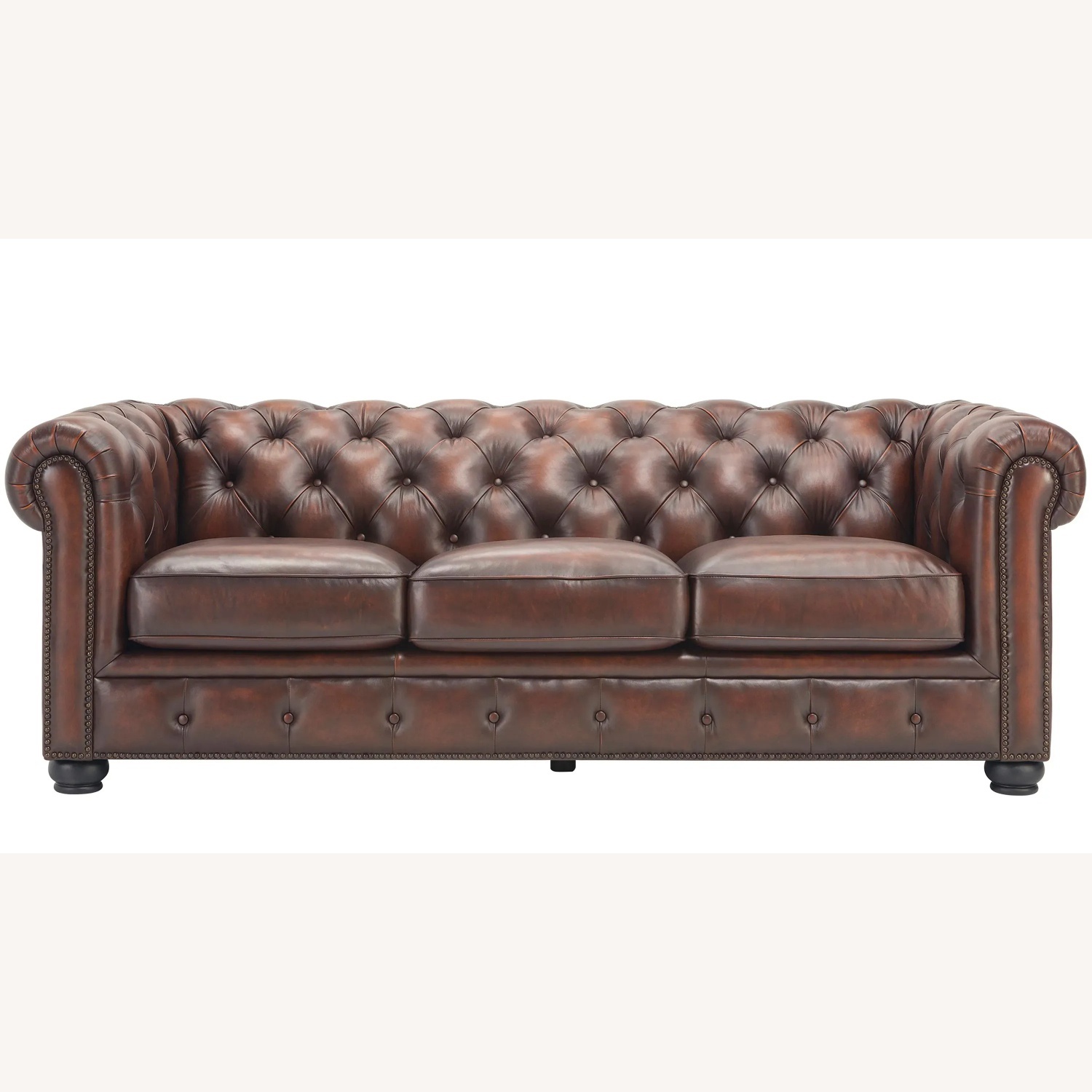 Raymour & Flanigan Hutchinson Genuine Leather Sofa - image-6