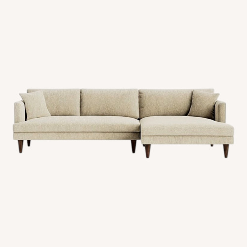 Used Joybird Lewis Natural Fabric 2 Piece Sectional for sale on AptDeco