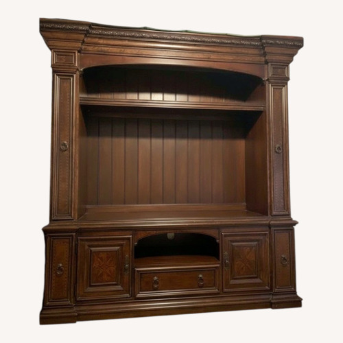 Used Dark Brown Wood Media Storage for sale on AptDeco