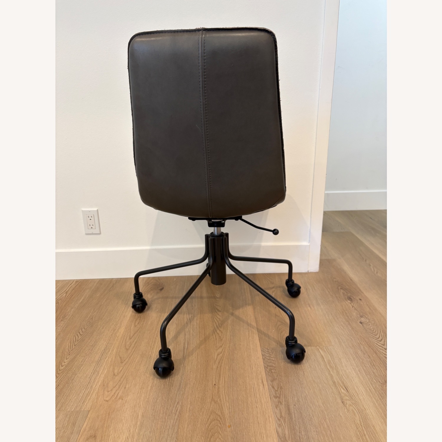 West Elm Slope Leather Swivel Office Chair - image-2