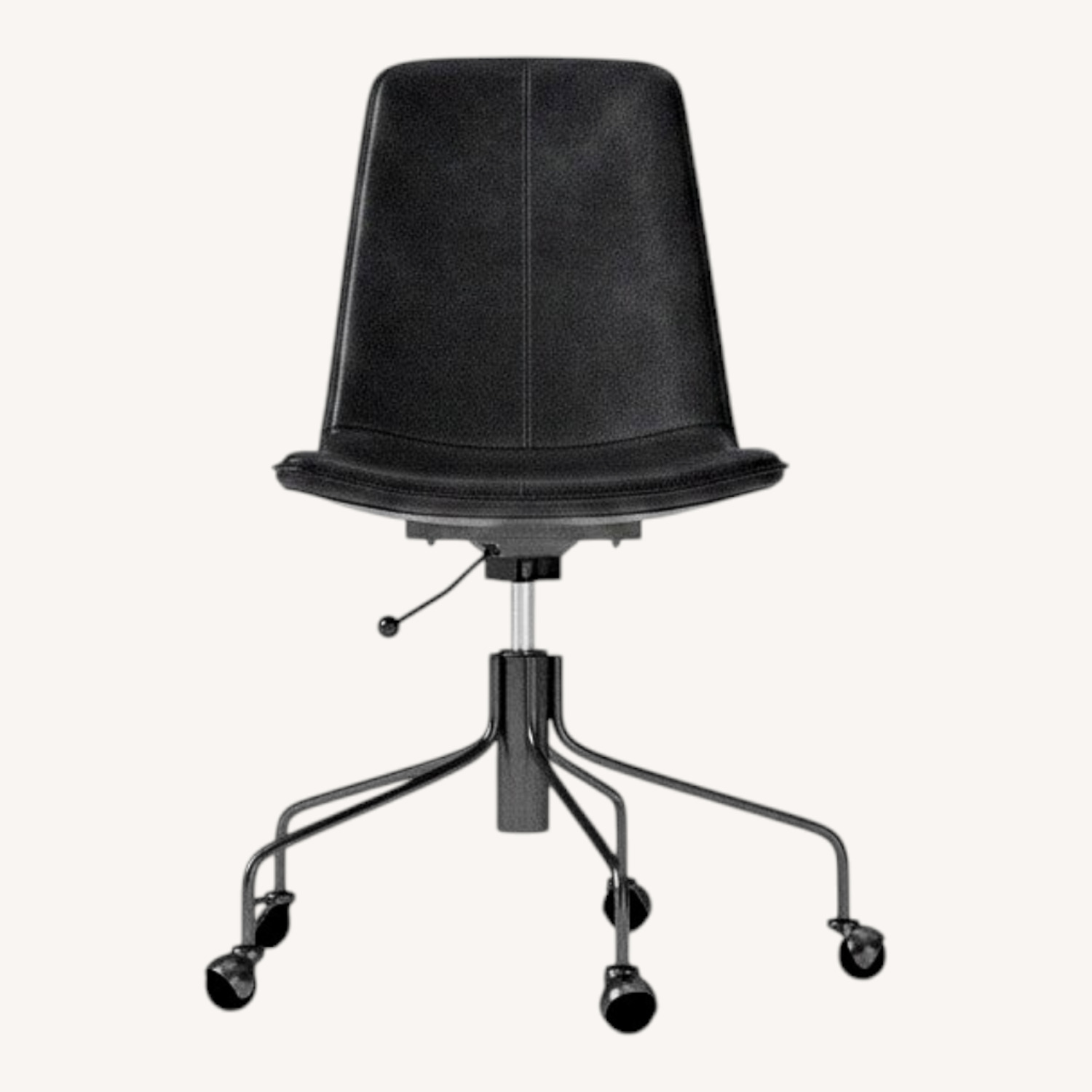 West Elm Slope Leather Swivel Office Chair - image-0