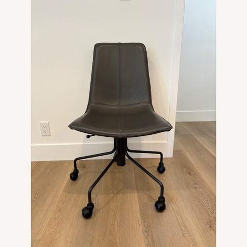 Used West Elm Slope Leather Swivel Office Chair for sale on AptDeco