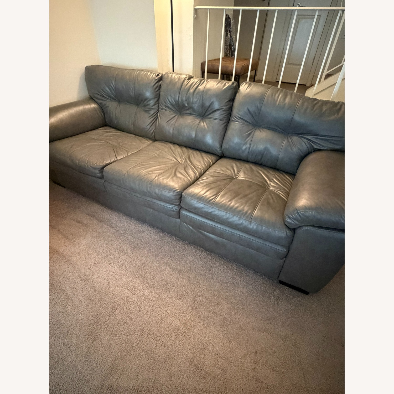 Value City Furniture Dark Gray 3+ Seater Sofa - image-2
