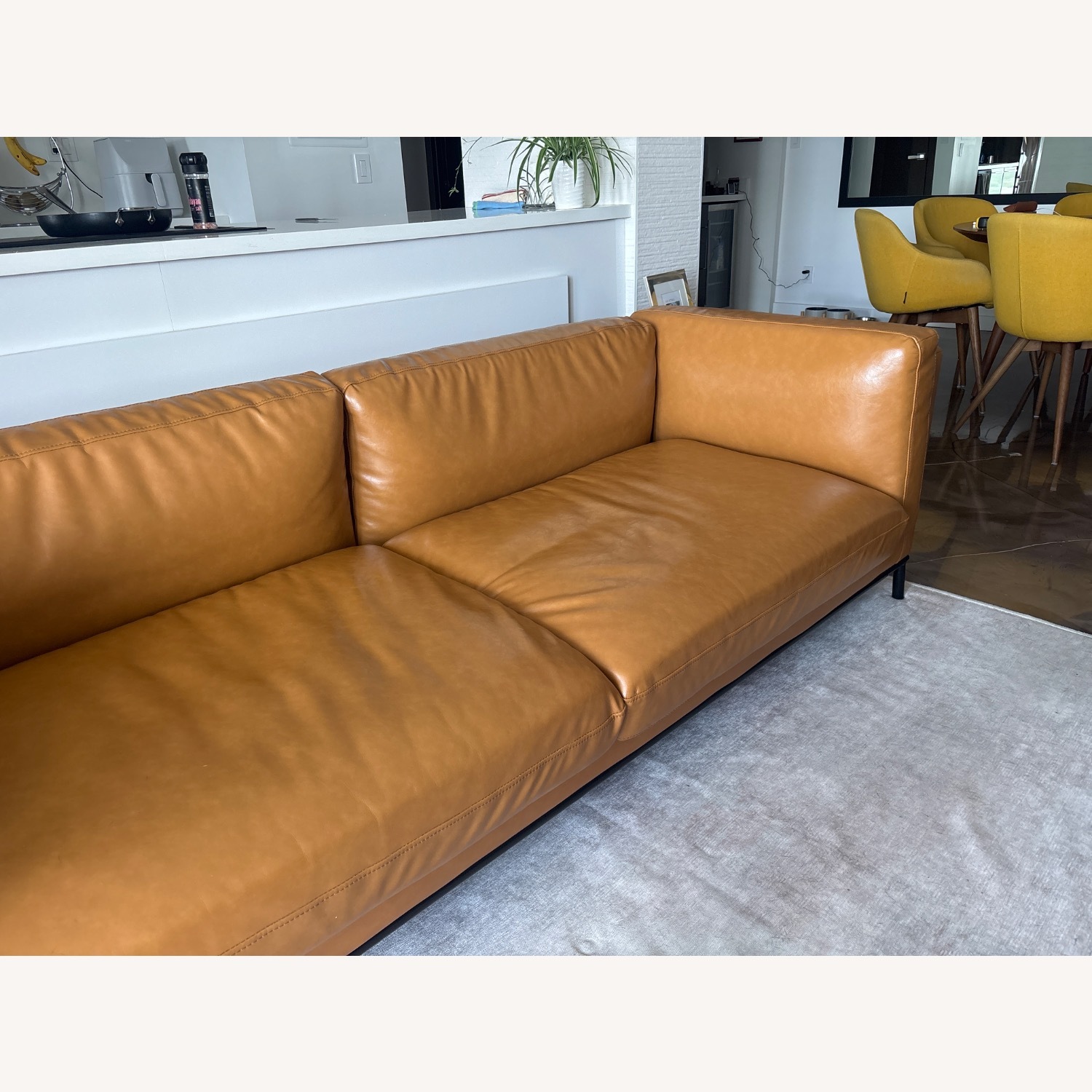 Modani Light Brown Leather 2 Seater Sofa - image-5