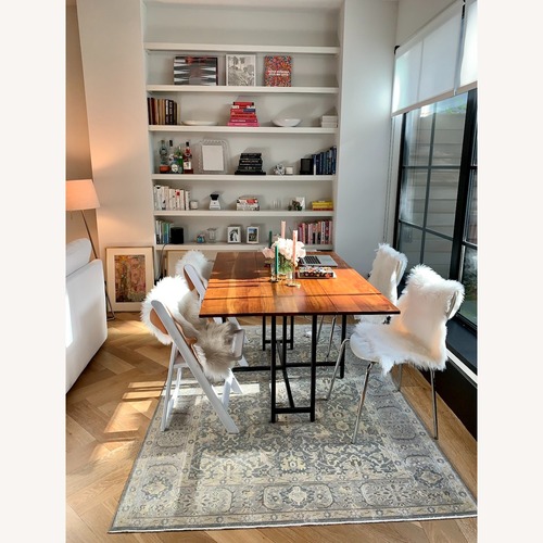 Used Crate & Barrel Origami Rectangular Drop Leaf Dining Table for sale on AptDeco