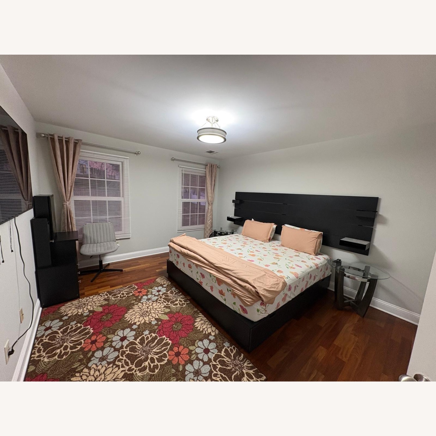 IKEA Dark Brown King Bed - image-1