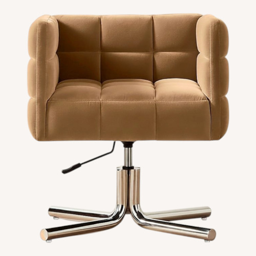 Used CB2 Matrice Camel Velvet Office Chair for sale on AptDeco
