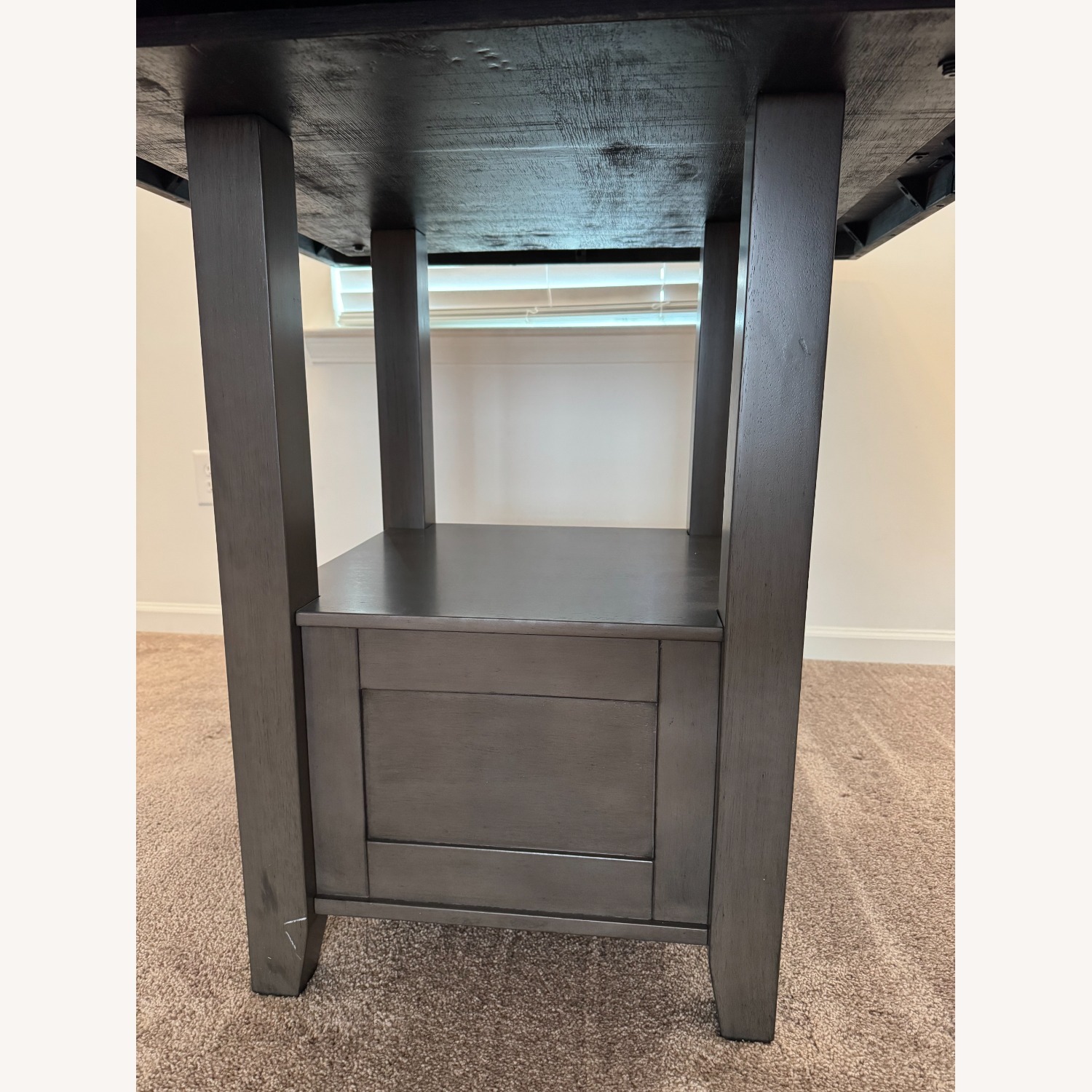 Ashley Furniture Gray Dining Table W Extension - image-5