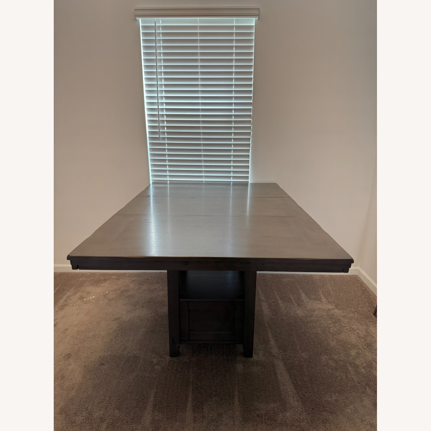 Ashley Furniture Gray Dining Table W Extension - image-4