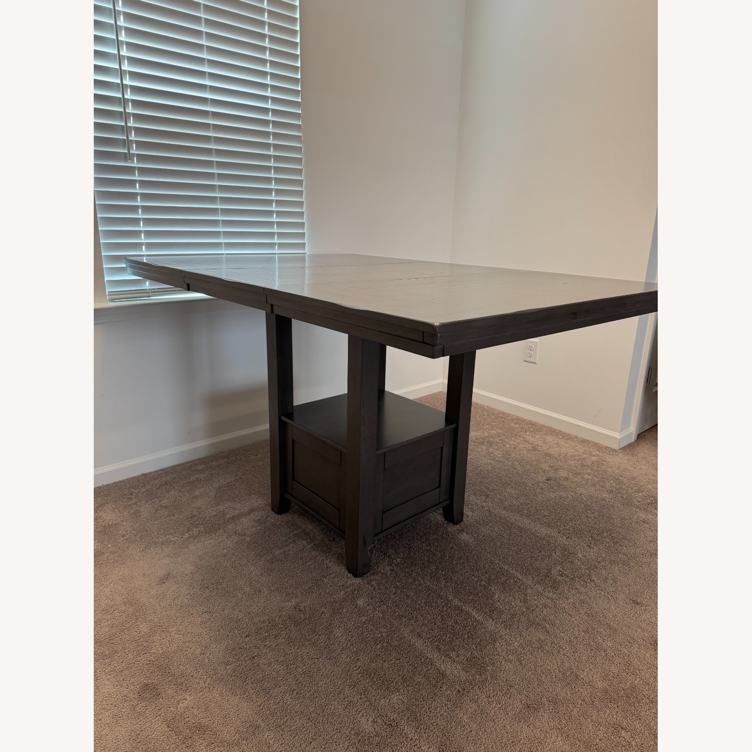 Ashley Furniture Gray Dining Table W Extension - image-3