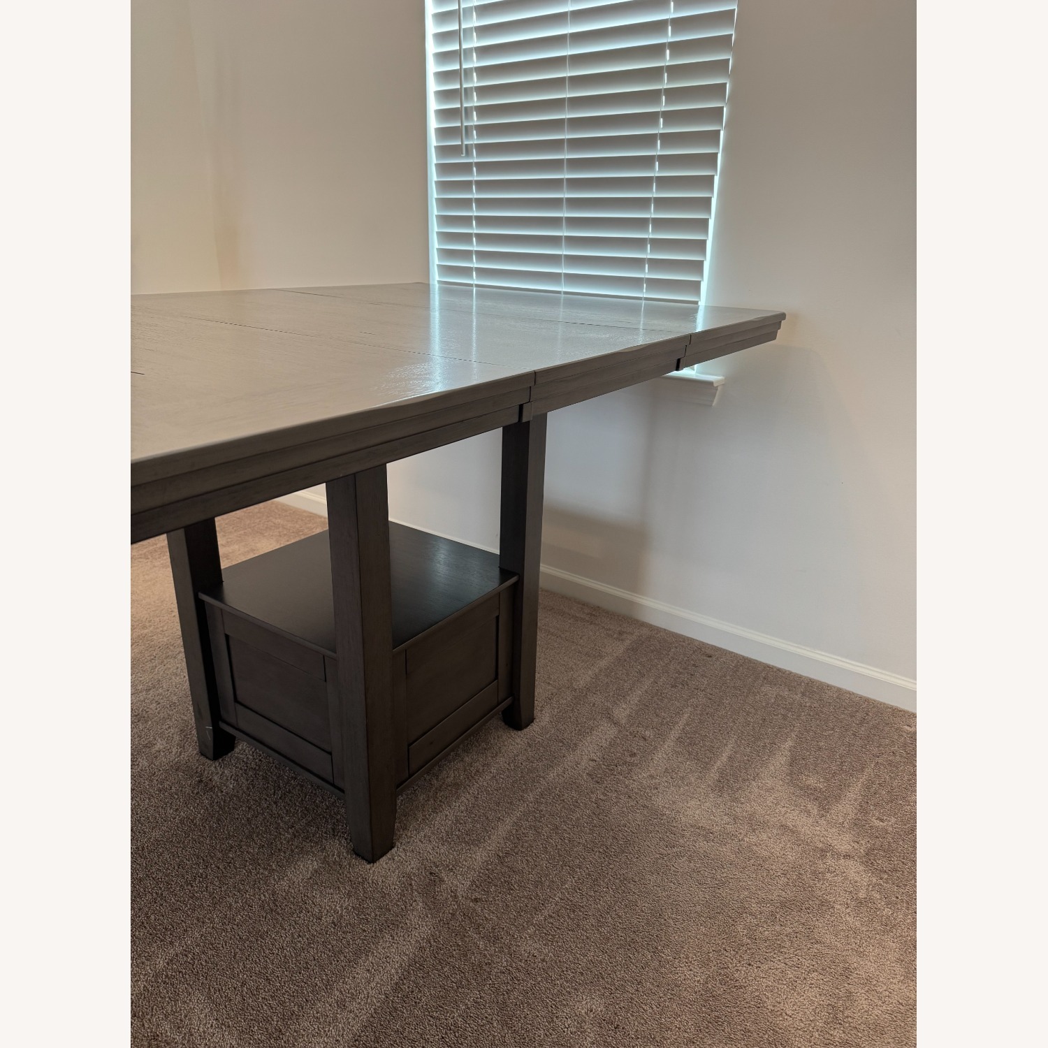 Ashley Furniture Gray Dining Table W Extension - image-2