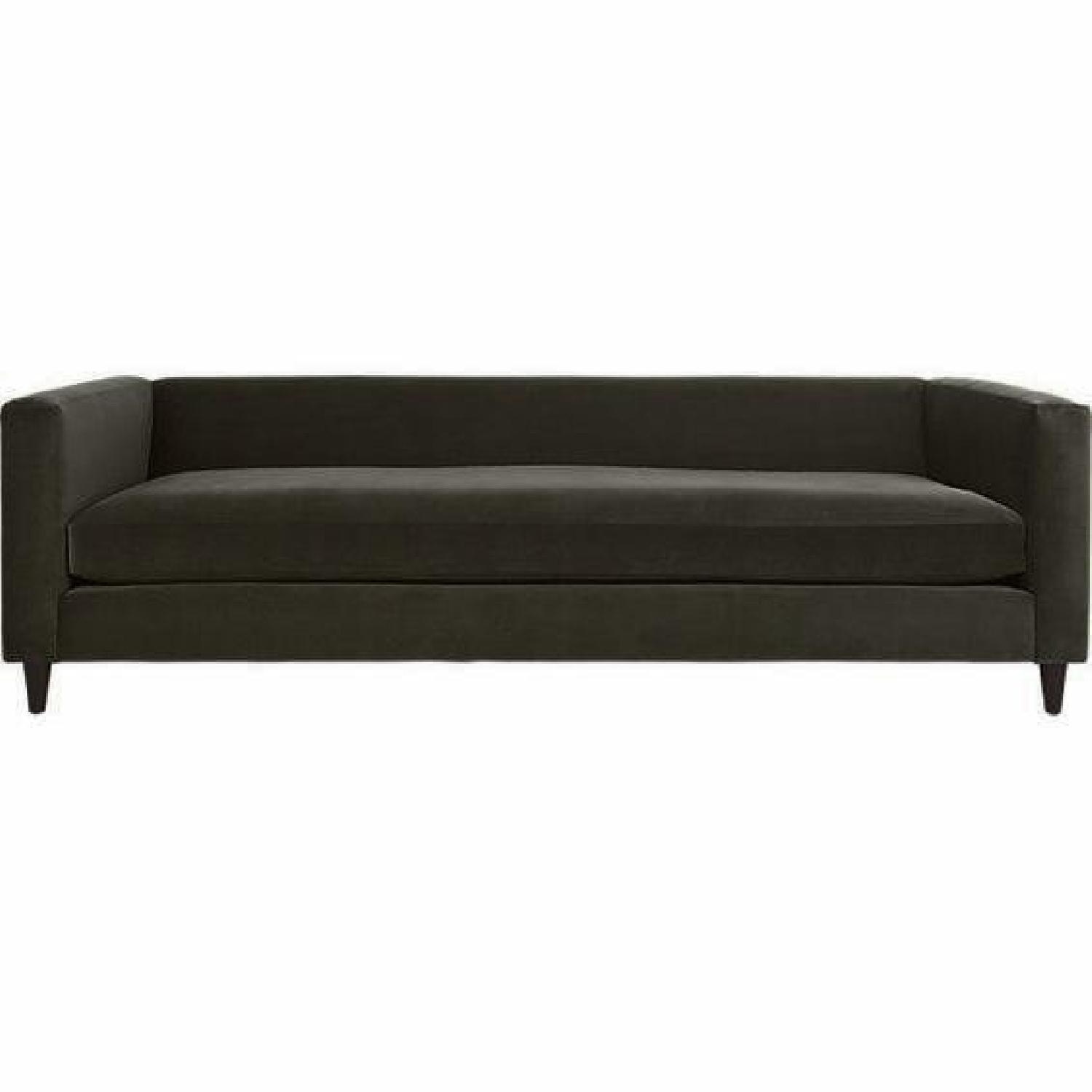 CB2 Movie Dark Brown Suede 3+ Seater Sofa - image-5