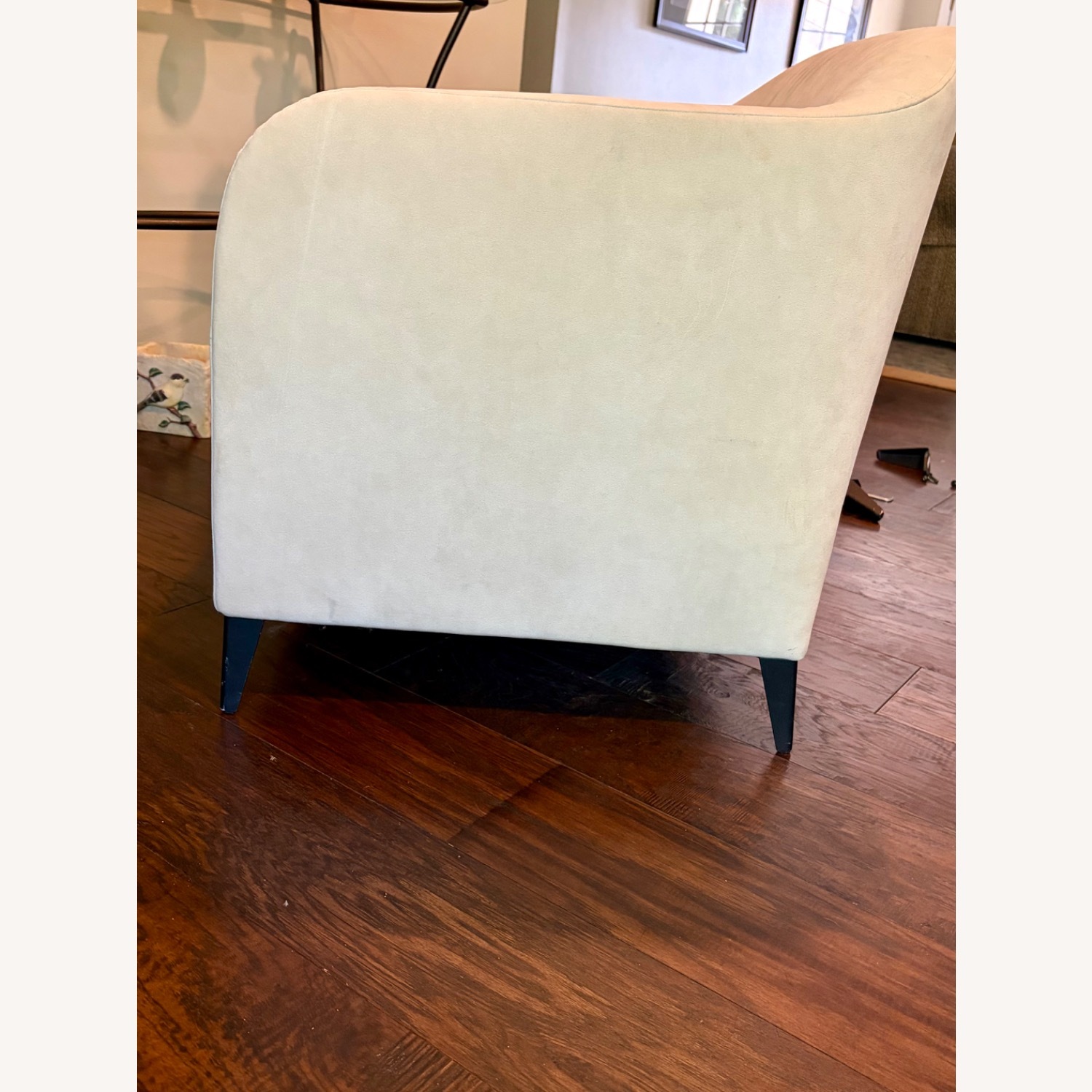 Ligne Roset Light Gray Fabric Armchairs - image-11