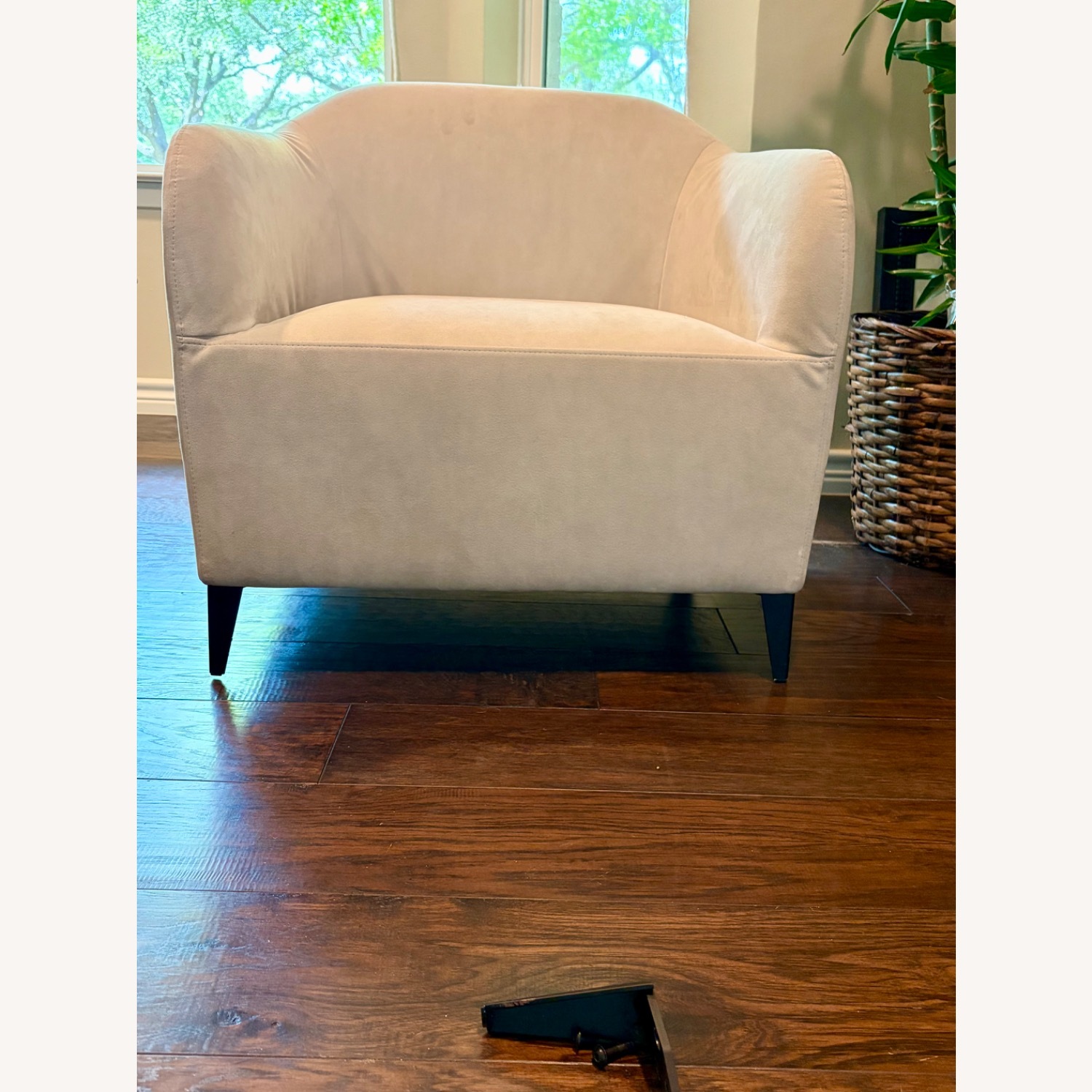 Ligne Roset Light Gray Fabric Armchairs - image-8