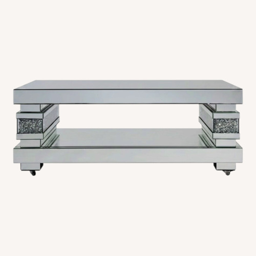 Used Bob's Discount Furniture Silver Coffee Table for sale on AptDeco