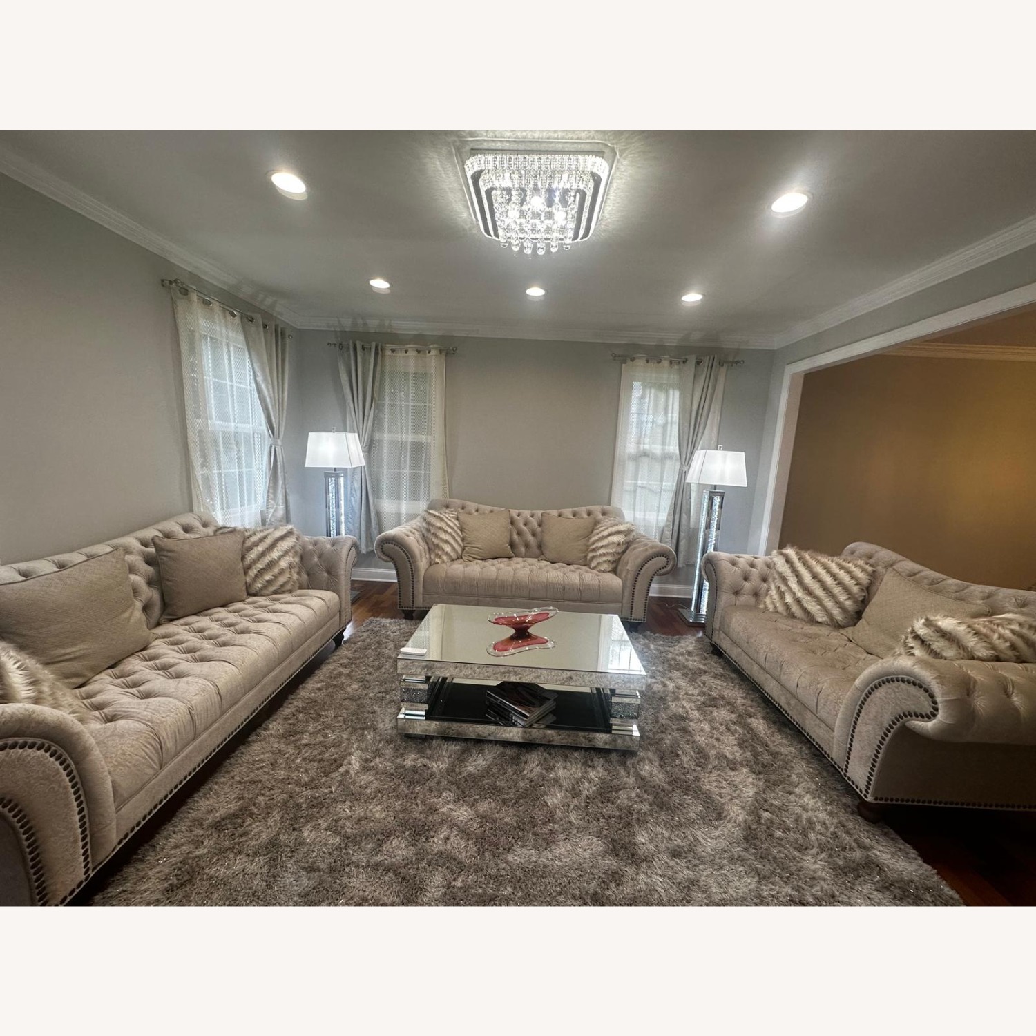 Bob's Discount Furniture Silver Coffee Table - image-2