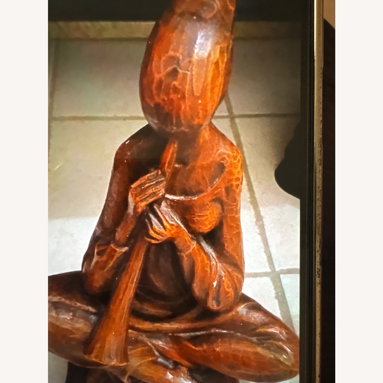 Hand Crafted Figure Playing Flute - image-3