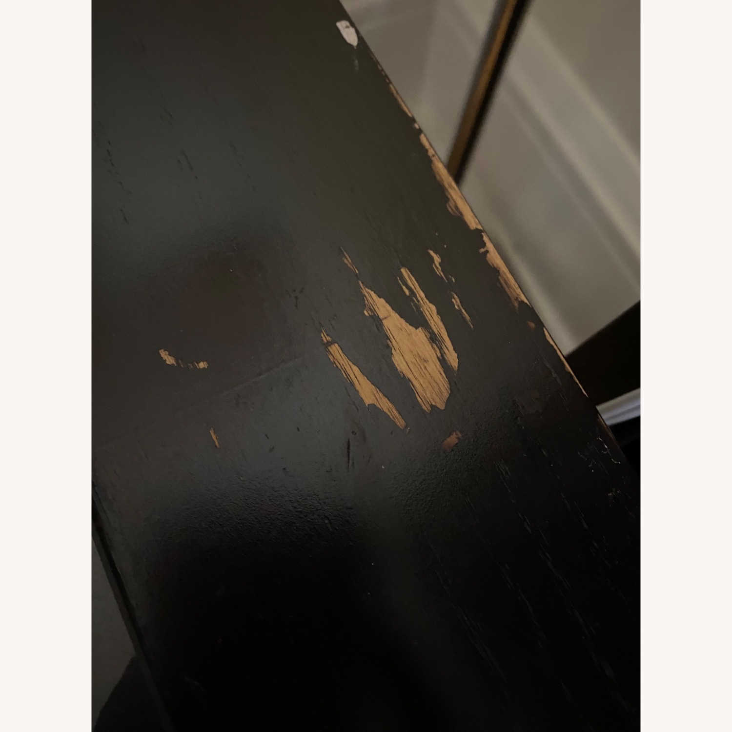 Dark Brown Wood & Glass Square Coffee Table - image-4