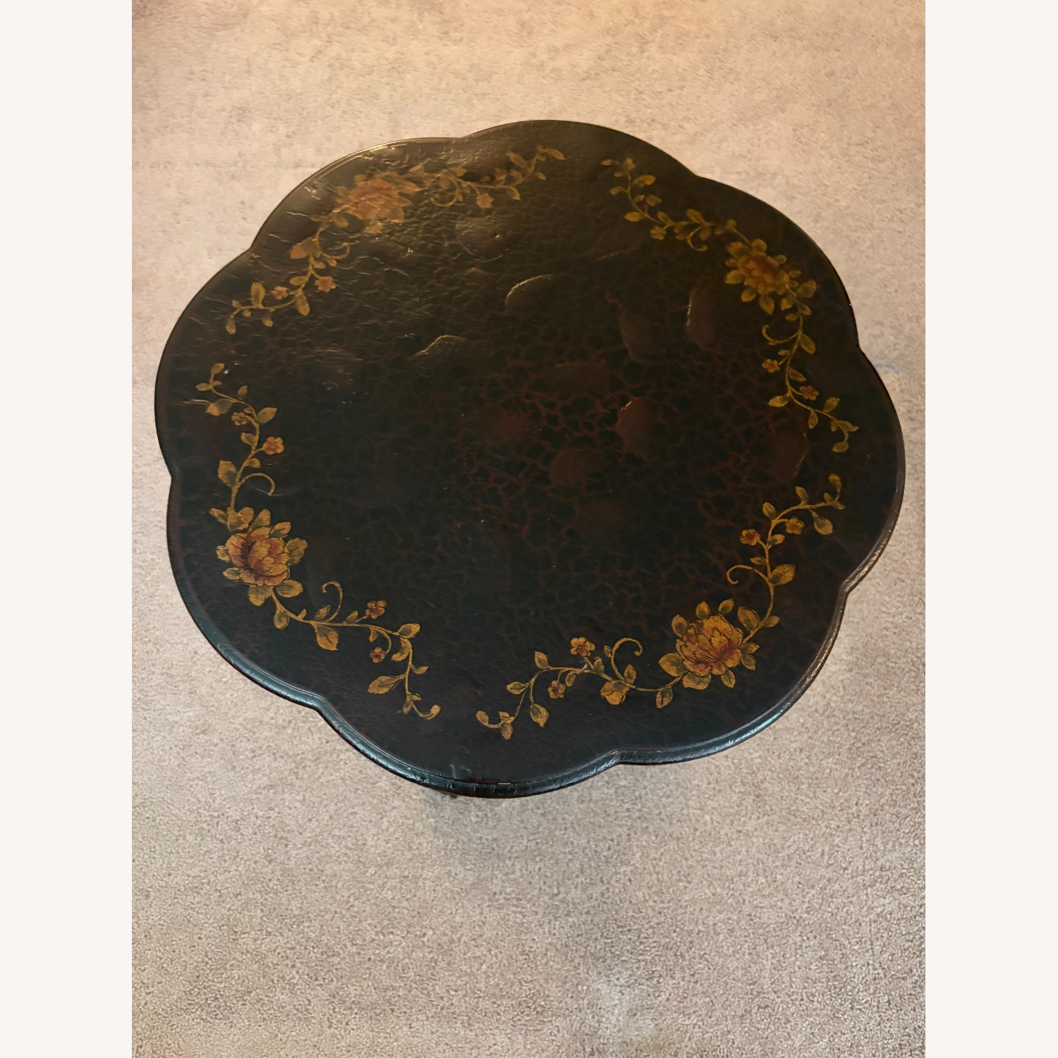Dark Brown Wood Side Table - image-3