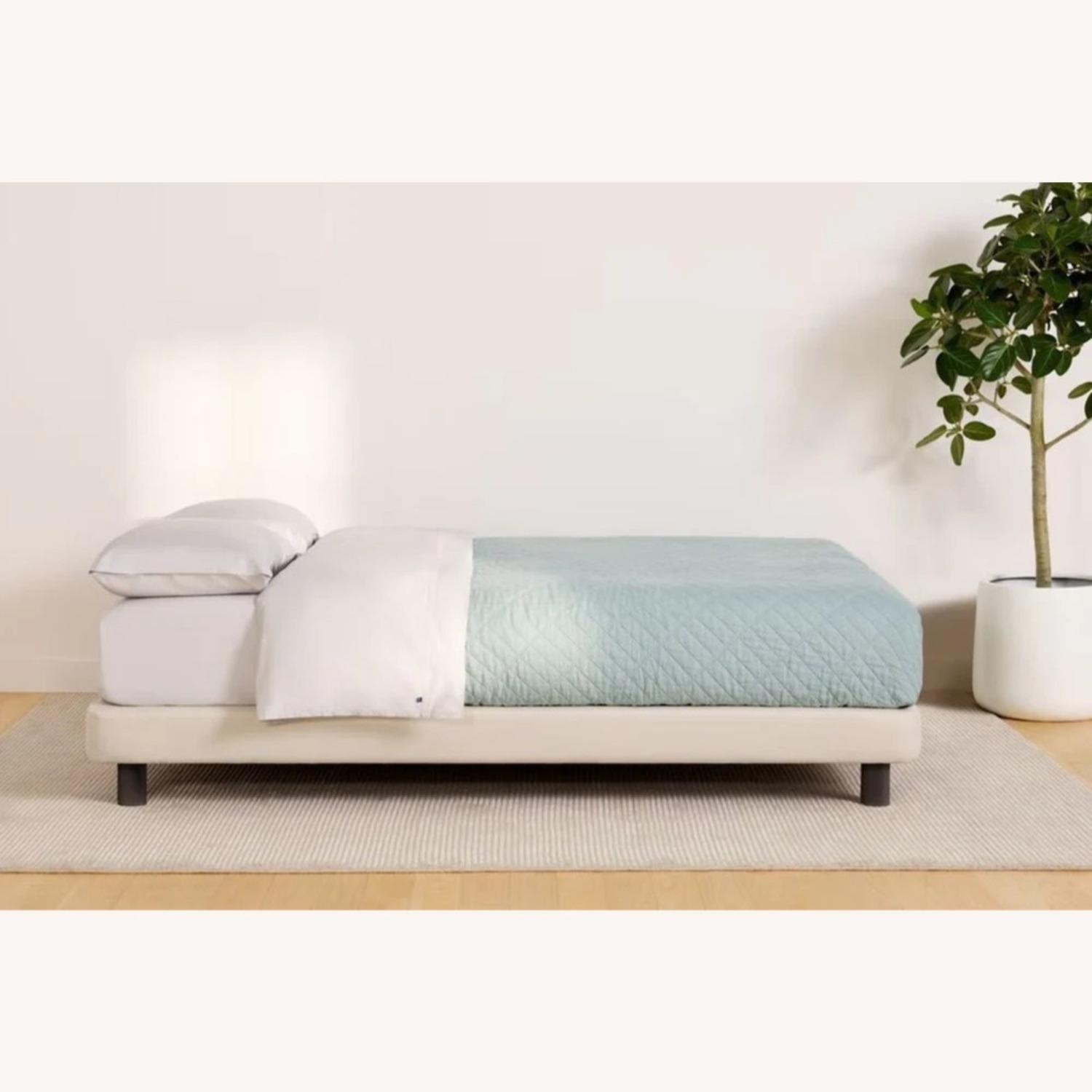 Casper Upholstered Bed Frame in Natural - image-3