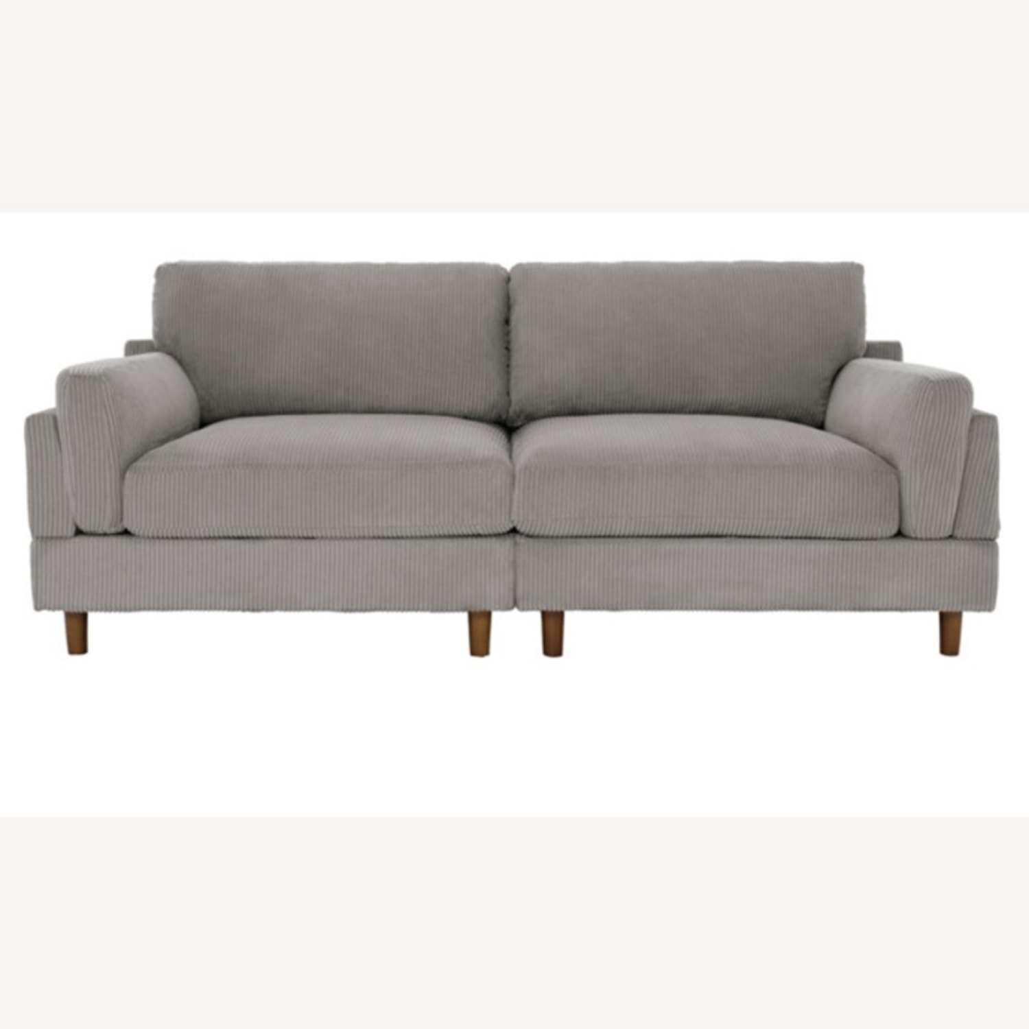 Ainara Light Gray Corduroy 90.3in Seater Sofa - image-4