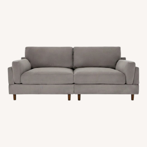 Used Ainara Light Gray Corduroy 90.3in Seater Sofa for sale on AptDeco