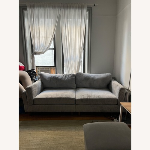 Used Ainara Light Gray Corduroy 90.3in Seater Sofa for sale on AptDeco