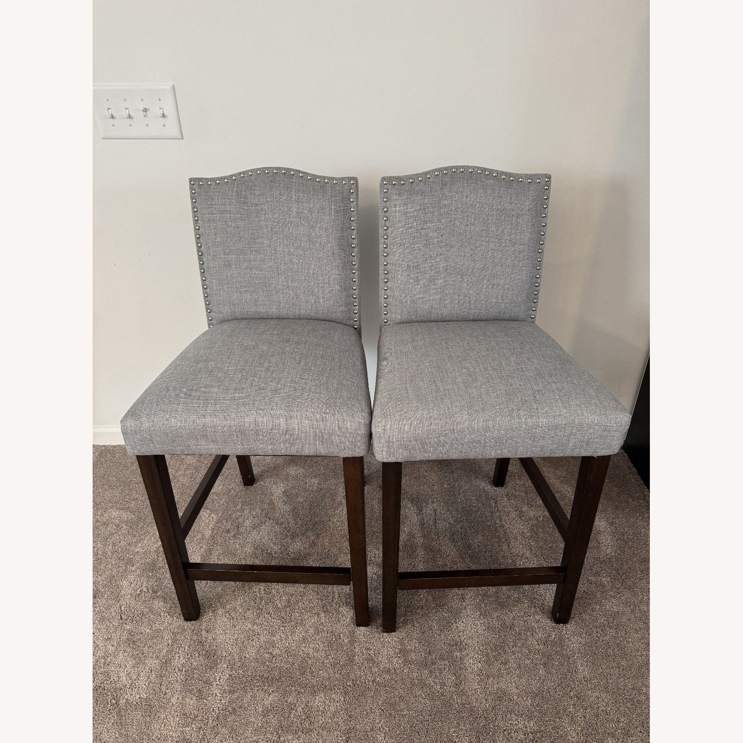 Nailhead Trim Counter Stool, Set of 2  - image-1