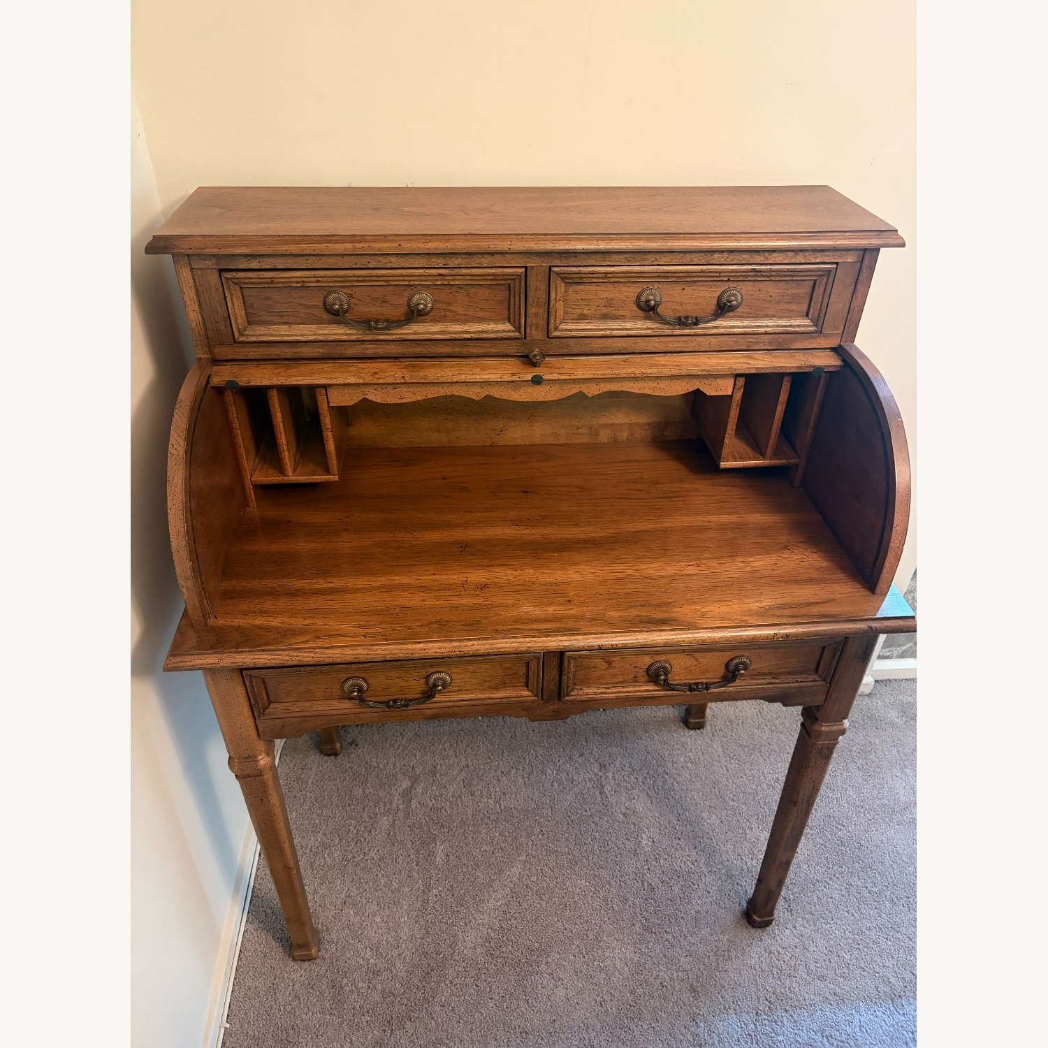 Vintage/Antique Finds Light Brown Wood Desk - image-2