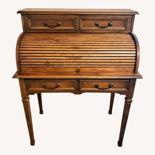 Used Vintage/Antique Finds Light Brown Wood Desk for sale on AptDeco