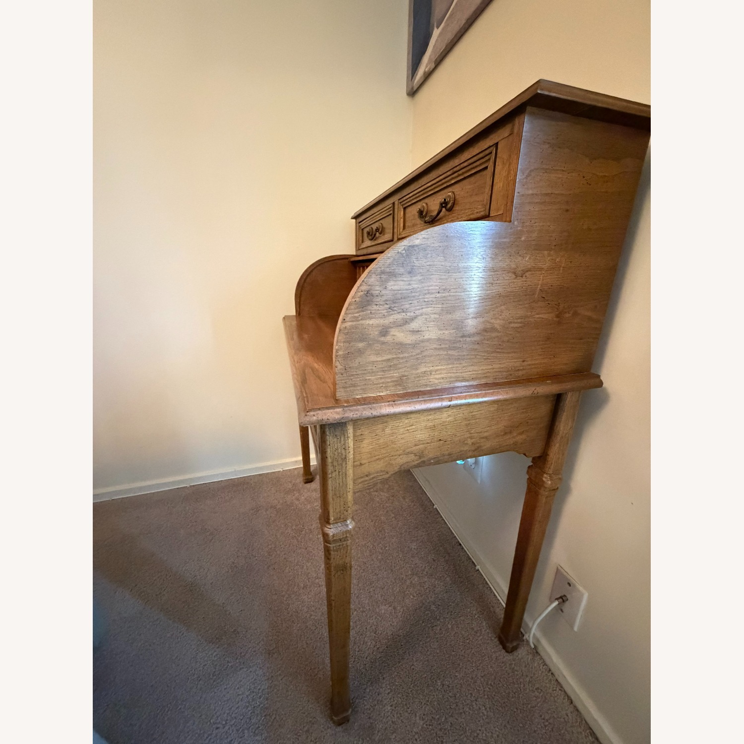 Vintage/Antique Finds Light Brown Wood Desk - image-3