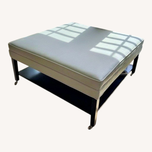 Used Natural Leather Coffee Table Ottoman for sale on AptDeco