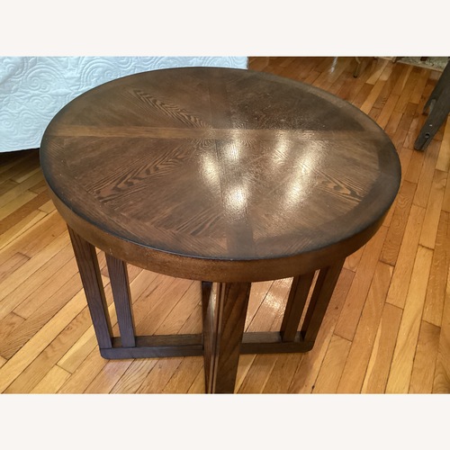 Used Martha Stewart Dark Brown Side Table for sale on AptDeco