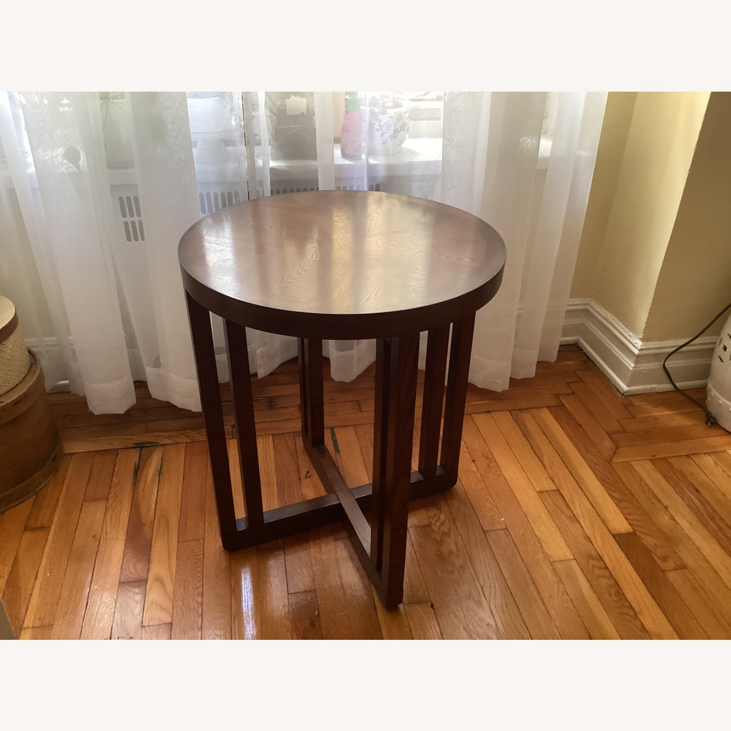 Martha Stewart Dark Brown Side Table - image-3