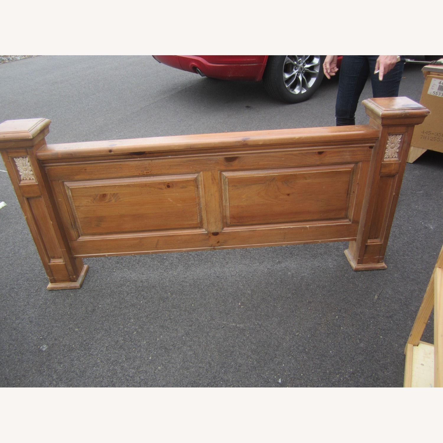 Vintage/Antique Finds Natural Wood Headboard - image-1