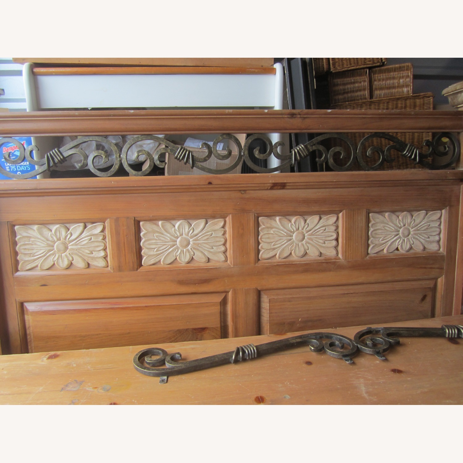 Vintage/Antique Finds Natural Wood Headboard - image-4