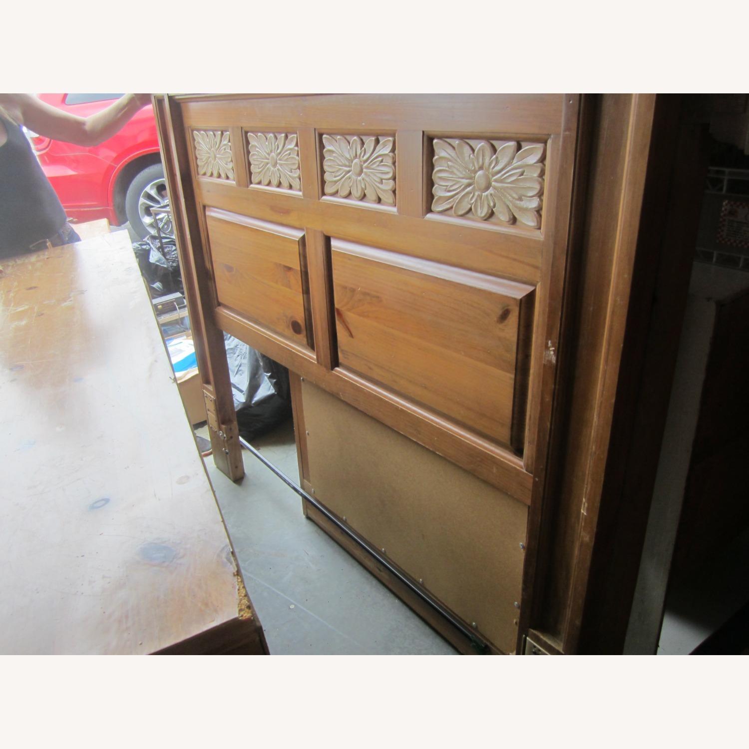 Vintage/Antique Finds Natural Wood Headboard - image-5