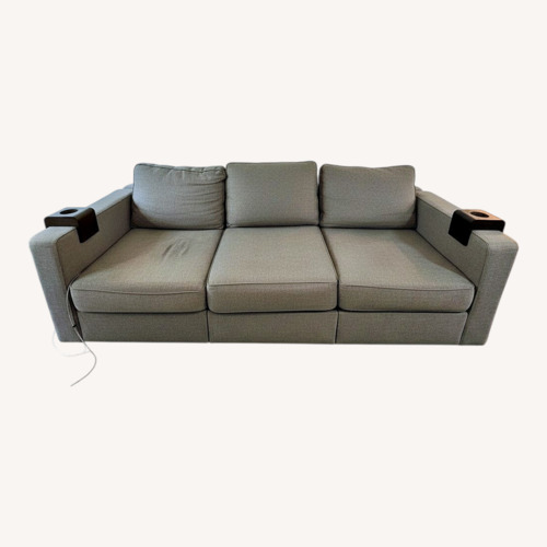 Used LoveSac Gray Fabric 3 Pc Sectional w/Storage Seat for sale on AptDeco