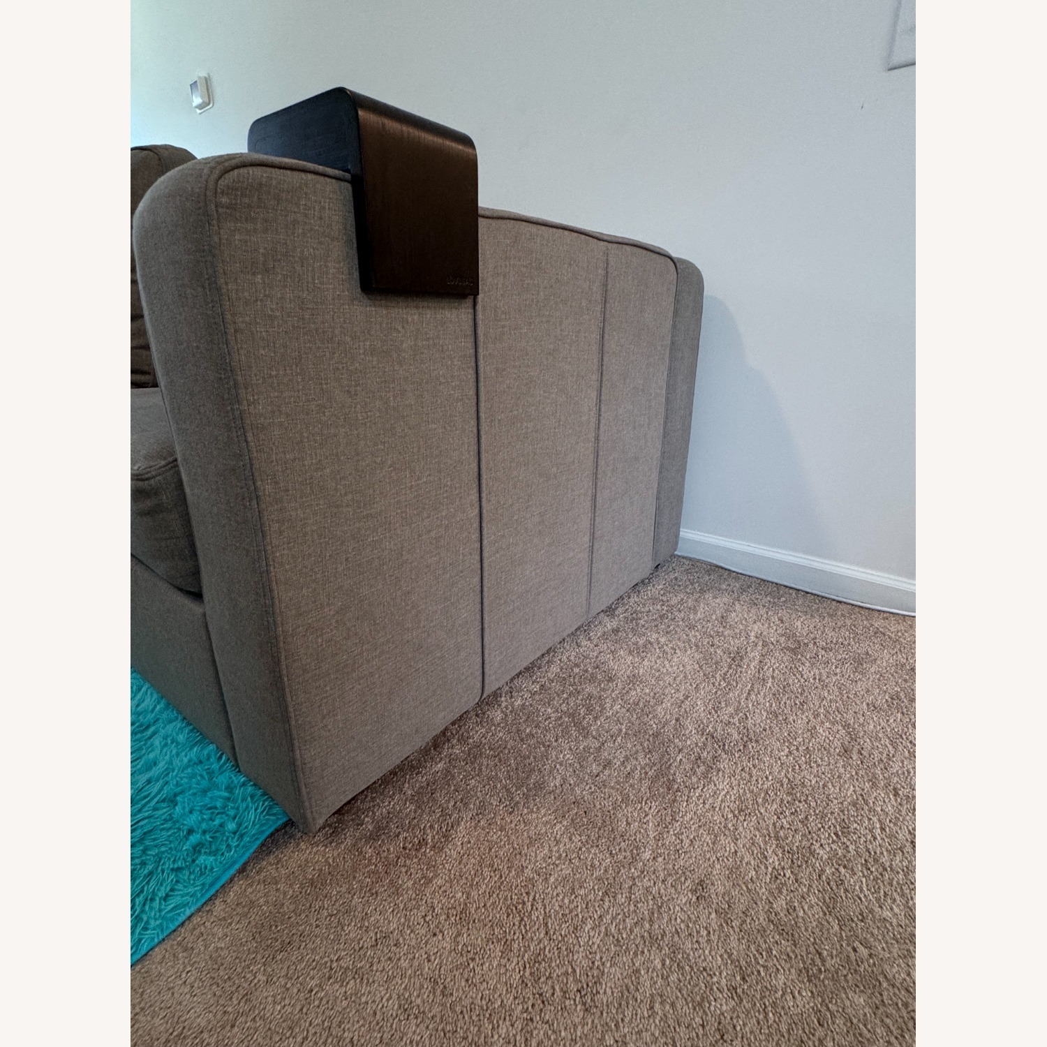 LoveSac Gray Fabric 3 Pc Sectional w/Storage Seat - image-5