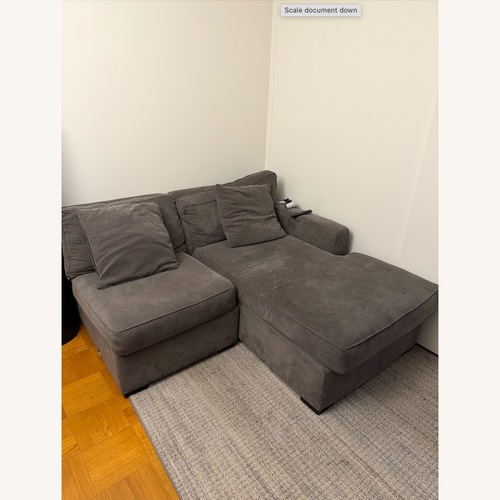 Used 2-piece L Shaped Gray Couch for sale on AptDeco