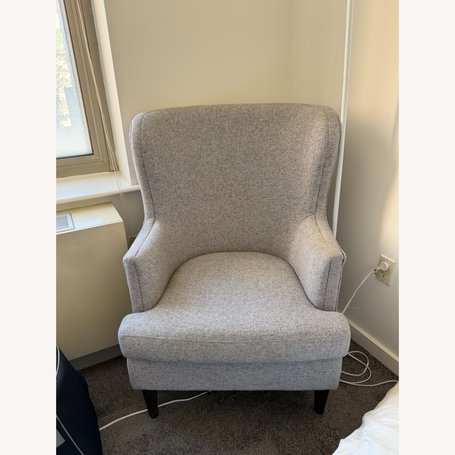 Light Gray Accent Chair - image-1