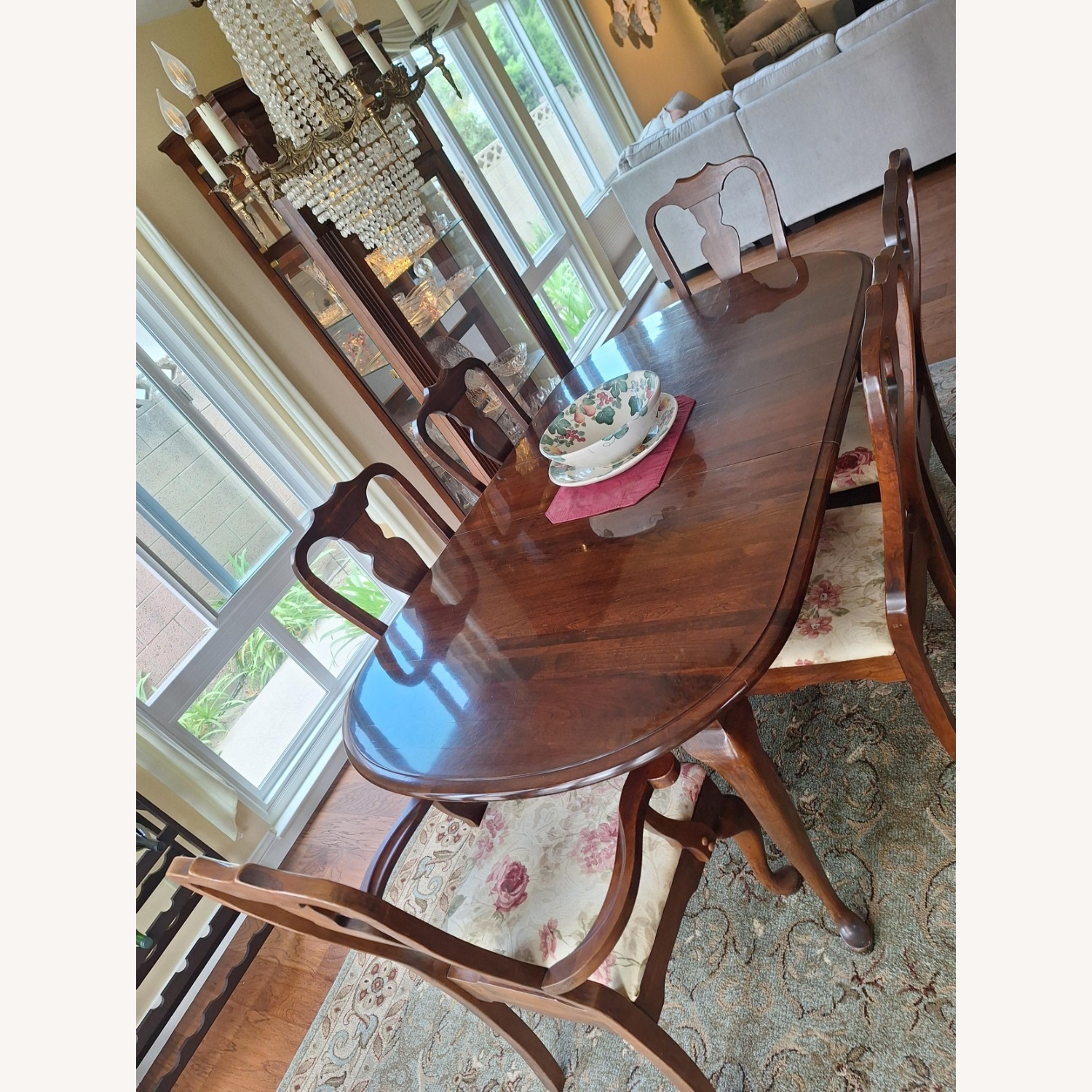 Vintage/Antique Finds Dark Brown Wood Dining Set - image-1