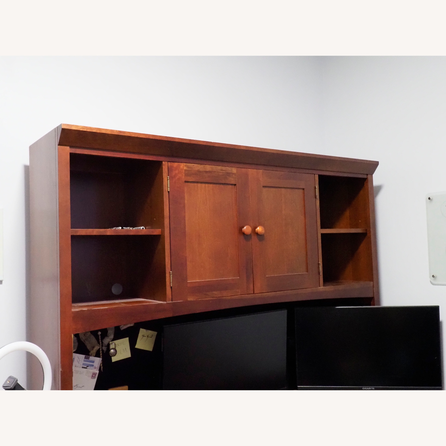 Ethan Allen British Classics Dark Brown Wood Desk - image-3
