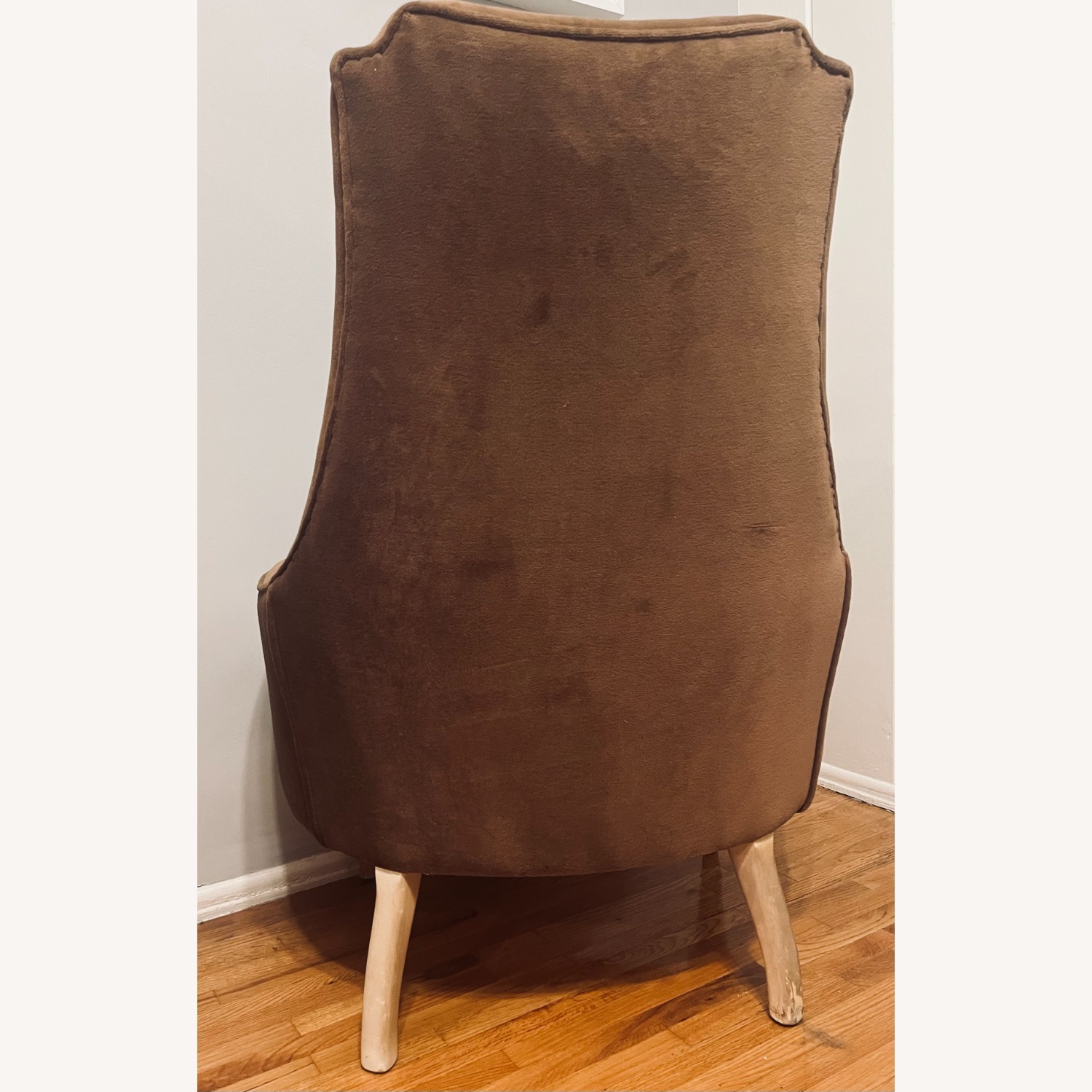 Dark Brown Victorian Slipper Chair - image-3