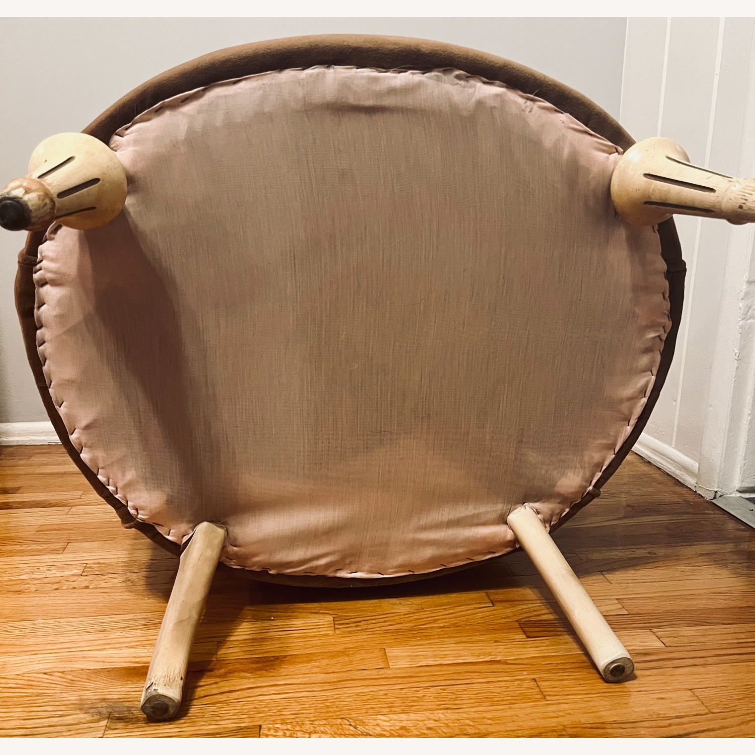 Dark Brown Victorian Slipper Chair - image-10