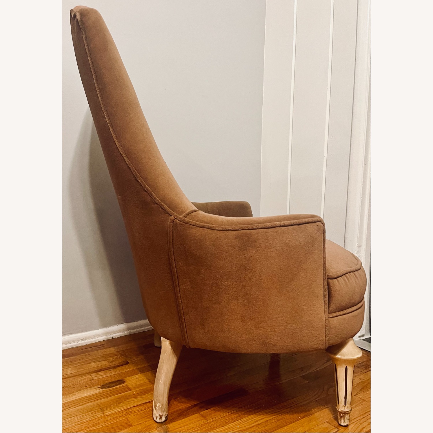 Dark Brown Victorian Slipper Chair - image-2