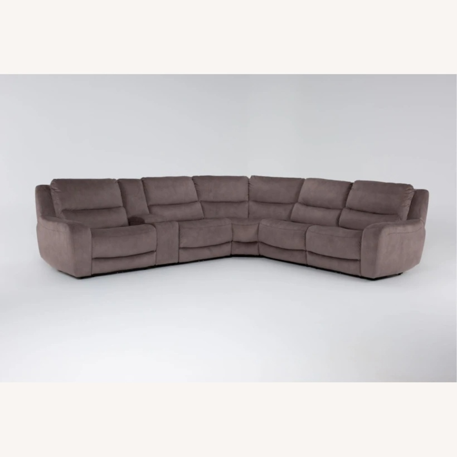 Ryder Grey 134" 6 Piece Power Reclining Modular Sectional - image-4